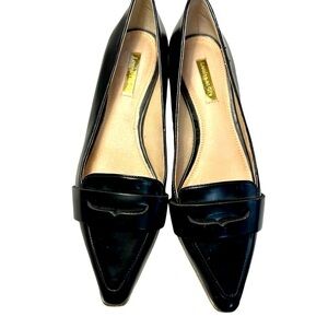 Louise et Cie Leather Duvalia Black Gold Trim Flats Sz 7